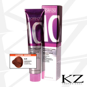 10 Hair Color Cream 100ml Copper Brown 6.34 - Tinte de Cabello Profesional - MORFOSE