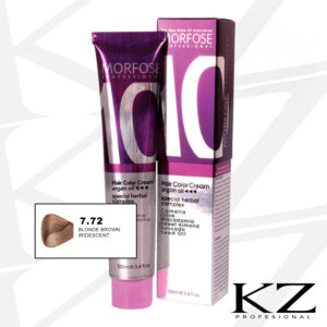 10 Hair Color Cream 7.72- Blue Brown Irize 100 Ml - Tinte de Cabello Profesional - MORFOSE