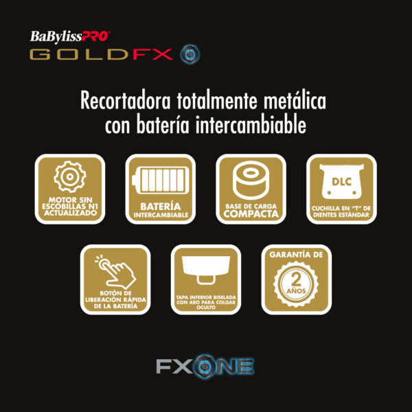 FX ONE GoldFX Skeleton FX799G - BABYLISS - Imagen 6