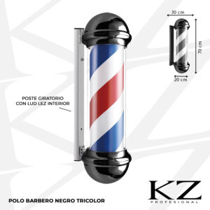 Polo Barbero Negro Tricolor - F